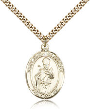 Saint Simon Medal For Men - Gold Filled Necklace On 24 Chain - 30 Day Money ... picture
