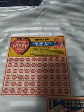 1 Cent Circus Day Punch Board NOS..  2-5 Cent Valomilk Dip Punch Board  24In All picture