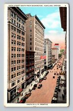 Portland OR-Oregon, Sixth Street, Advertisement, Antique, Vintage Postcard picture