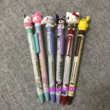 6pcs Kuromi My Melody Hello Kitty Gel Pen Black Ink 0.5mm 3D Doll Ballpoint Gift picture