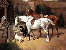 Dream-art Oil painting John+Emms-Horses+And+Dogs handmade in oil on canvas art picture