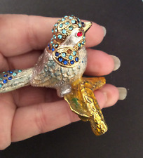 Adorable little jeweled bird trinket box picture