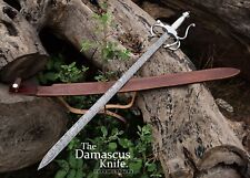 Famous Damascus Steel Long Medieval Handmade Legend Of Zorro Sword.Gift For Him  picture