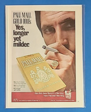 1972 Pall Mall Gold 100's Yes longer, yet milder Vtg 1970's Magazine Print Ad picture