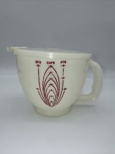 Vintage TUPPERWARE Mixing Bowl Mix N Store 8 Cups Measuring Pitcher LID Graphic picture