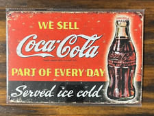 Coca-Cola Vintage Novelty Metal Sign 12