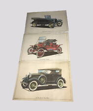 John M Peckham Vintage 1976 Ford 75th Anniversary Reversible Placemats Set of 3 picture