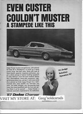 Original 1967 Dodge Charger Print Ad:  