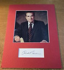 President Richard Nixon Vintage Hand Signed Autograph - Matted w/ Color Photo picture