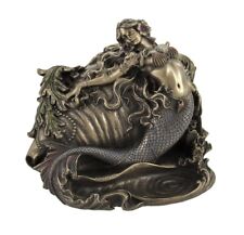 Gorgeous Bronzed Mermaid and Conch Trinket Box picture