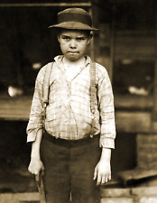 1913 11 Year Old Mill Worker G. Clendenon Old Photo 8.5