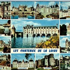 c1960s Towns Along Loire River, France Greetings Les Chateaux Epic Large PC A255 picture