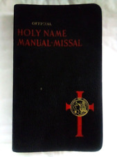 Vtg 1944 HOLY NAME MANUAL MISSAL Fr Stedman Catholic prayer book TLM Imprimatur picture