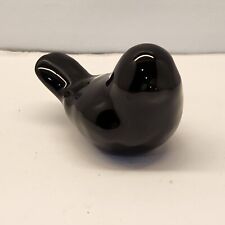 Vinage Glazed Ceramic Black Bird picture