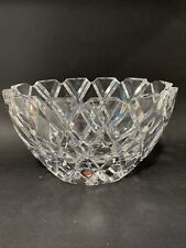 Vtg Orrefors OvalCrystal Vase Signed Numbered Gunner Crying Diamond Cut-heavy picture