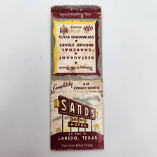 Vintage Matchcover Sands Motor Hotel Laredo Texas picture