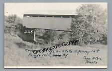 RPPC Covered Bridge State Highway RINGOS MILLS KY Kentucky Real Photo Postcard picture