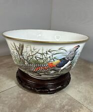 Large Franklin Porcelain The Lady Amhert's Pheasant Game Bird Bowl Basil Ede picture