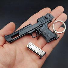 1:3 Alloy Mini Gun Models Desert Eagle Metal Keychain for Man picture