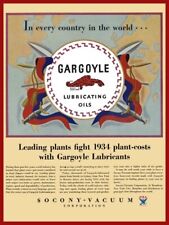 1934 SOCONY Mobil Oil NEW Metal Sign: Gargoyle Lubricating Oils picture