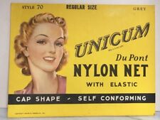 VINTAGE 1946 ''UNICUM'' DU PONT NYLON HAIR NET IN ORIGINAL ENVELOPE picture