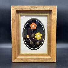 Athapaskan Folk Art Caribou Hair Tufting Flower Picture in Frame J Wastasticoat picture