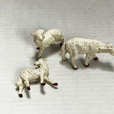 Vintage Sheep/Lamb Nativity Figurines- Hand Painted Lot of 3 Italy 1.5