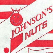 Vintage Johnson's Delicious Salted Nuts Bag Unused NOS VGC c1965-70 picture