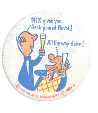 Piels Beer vintage Coaster, dated 1957, Fresh Poured Flavor, All the Way Down picture