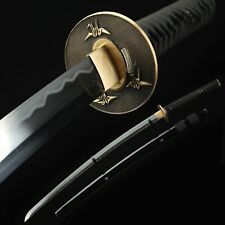 Hand Forged Real Katana Japan Samurai Sword Clay Tempered T10 Steel Battle Ready picture