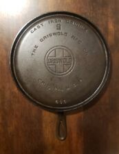 Vintage Giswold Cast Iron Griddle No.9 Large Logo 609 Erie, PA USA picture