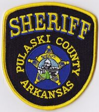 Pulaski County Sheriff black yellow Police Patch Arkansas AR  picture