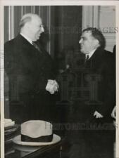 1938 Press Photo NY Mayor Fiorello LaGuardai Meets IL Gov Henry Horner picture