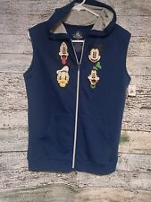Disney Parks Sleeveless Vest Hoodie Mickey Goofy Donald Pluto Size XL Youth Kids picture