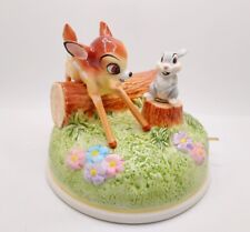 Vtg Disney Schmid Bambi & Thumper Music Box Wind Up Talk To The Animals IOB picture