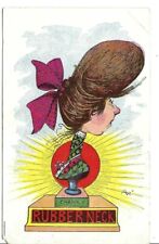 CC-372 Cranky Rubber Neck Woman Award Undivided Back Postcard Artist Signed H picture