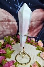 Beautiful Chunky Pink Opal Crystal Wand & Stand 244g 14cm Heart Chakra Reiki picture