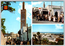 Mid Century Tangier Zoco Grande Mezquita Mosque Sidi-Bu-Abid Vintage Postcard picture