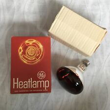 NEW Vtg GE Red Reflector Infrared Heat Lamp Bulb 250W General Electric NOS picture