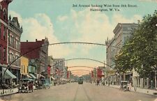 3rd Avenue West from 11th Street Huntington West Virginia WV Old Cars 1912 PC picture