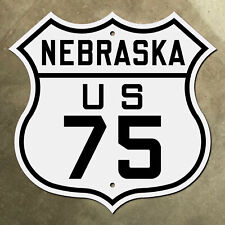 Nebraska US 75 Omaha South Sioux City highway route marker road sign 1926 16x16 picture