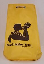 Vintage Island Holidays Tours Hawaii Travel Bag Drawstring Tote Beach Amfac  picture