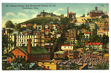 Mt. Adams Incline and Rockwood Pottery on Left, Cincinnati Ohio Railway Postcard picture