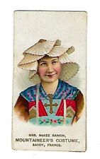c1890's Cigarette Trade Card Mrs. McKee Rankin, Mountaineer's Costume, Savoy picture