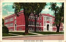 1933 Morse High School Building Bath Maine ME Posted WB Vintage Postcard picture