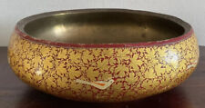 Gorgeous Vintage/antique Indian Kashmiri Bowl With Brass Lining Hand Painted picture