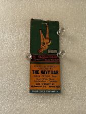 1940’s? McKeesport Pa Pennsylvania Girle Pinup Matchbook Navy Bar Vintage picture