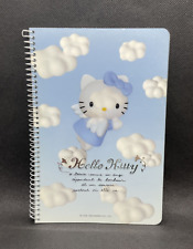 NEW Vintage Sanrio Hello Kitty Blue Angel Spiral Bound Bio Notebook (1999) picture