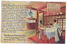 Richmond, IN Indiana 1911 Advertising Postcard, Furniture Store, with Calendar picture