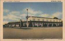 Seymour,TX De Luxe Court Teich Baylor County Texas Linen Postcard Vintage picture